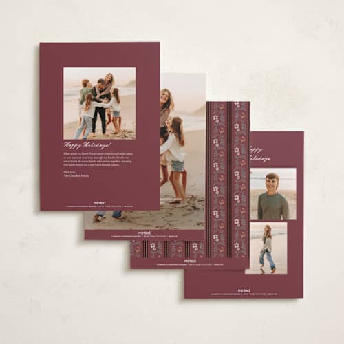 This is a spice photo christmas cards with standard by Leah Bisch called folk frame printing on recycled smooth signature in standard