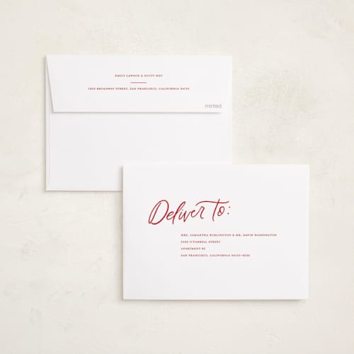 This is a snow photo christmas cards with standard by Leah Bisch called scripted peace printing on recycled smooth signature in standard