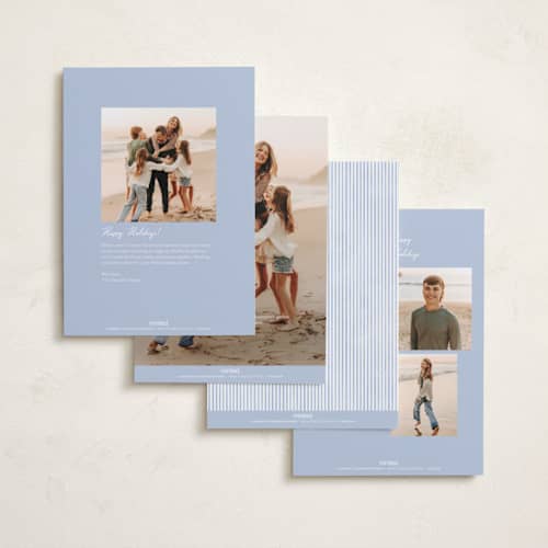 This is a frost photo christmas cards with standard by Jenna Holcomb called a cottage christmas printing on recycled smooth signature in standard