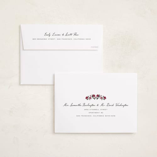 This is a pine photo christmas cards with standard by Jenna Holcomb called a cottage christmas printing on recycled smooth signature in standard