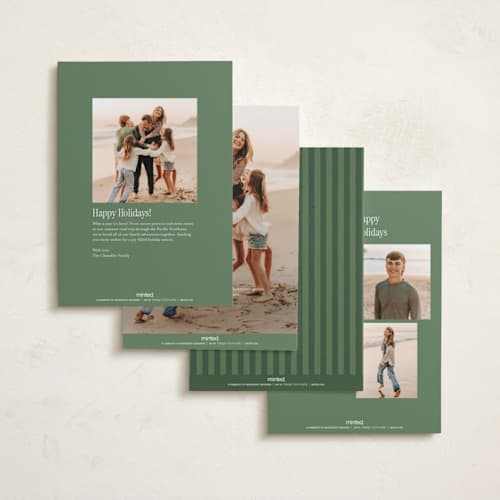 This is a pine photo christmas cards with standard by Amy Kross called glen printing on recycled smooth signature in standard