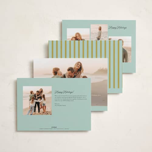 This is a mint photo christmas cards with standard by Erika Firm called beach house summer printing on recycled smooth signature in standard