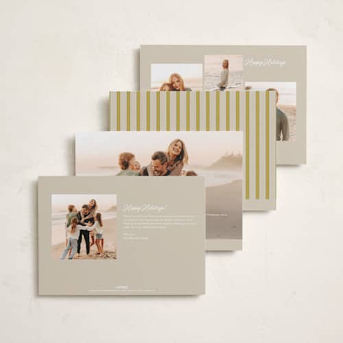 This is a almond photo christmas cards with standard by Erika Firm called beach house summer printing on recycled smooth signature in standard