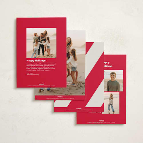 This is a peppermint photo christmas cards with standard by Jen Ramsey called holiday photo printing on recycled smooth signature in standard