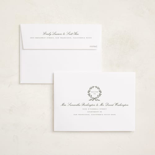 This is a pine photo christmas cards with standard by Wildfield Paper Co called celadon printing on recycled smooth signature in standard