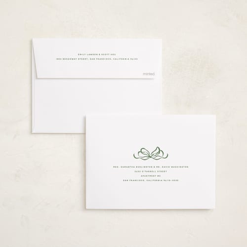 This is a wintergreen photo christmas cards with standard by Olivia Kanaley Inman called endpaper printing on recycled smooth signature in standard