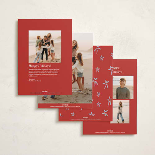 This is a holly berry photo christmas cards with standard by Vera Lim called the tree printing on recycled smooth signature in standard