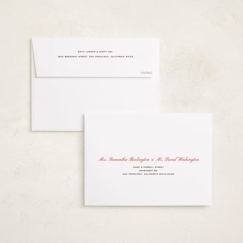 This is a peppermint photo christmas cards with standard by Annie Clark called that's a wrap! printing on recycled smooth signature in standard