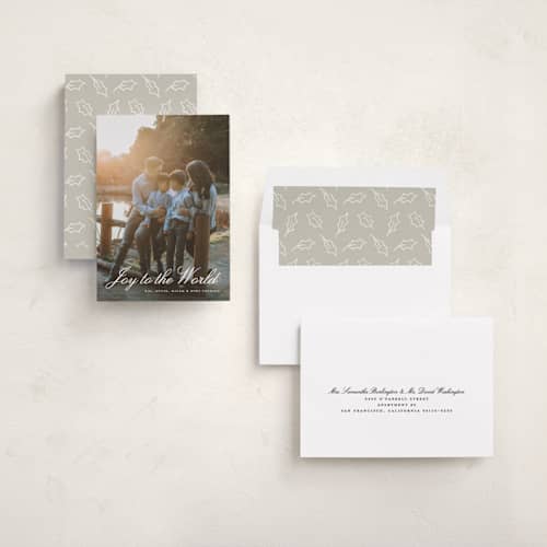 This is a starlight photo christmas cards with standard by Kelly Watkins called classical printing on recycled smooth signature in standard