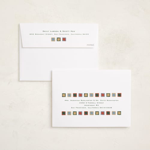 This is a cream photo christmas cards with standard by Amy Kross called morning star printing on recycled smooth signature in standard