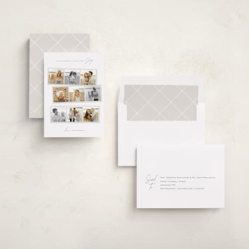 This is a snow photo christmas cards with standard by Lisa McLean called joyful memories printing on recycled smooth signature in standard