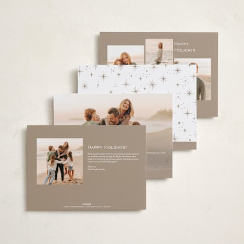 This is a cocoa photo christmas cards with standard by Pixel and Hank called pair printing on recycled smooth signature in standard