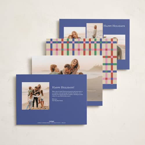 This is a gumdrops photo christmas cards with standard by Rachel Cassel called colorful joy printing on recycled smooth signature in standard