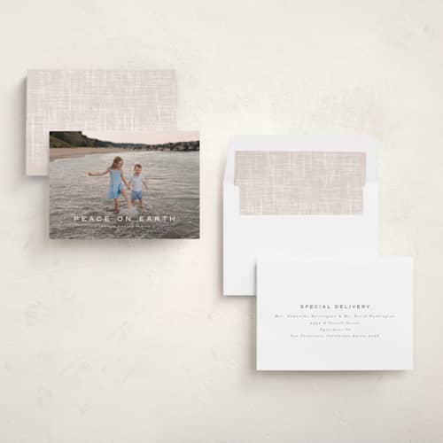 This is a cotton photo christmas cards with standard by chocomocacino called thiples printing on recycled smooth signature in standard