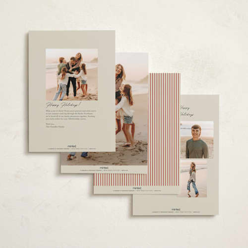 This is a vanilla bean photo christmas cards with standard by Jamie Alexander called partridge in a pear tree printing on recycled smooth signature in standard