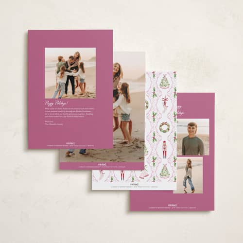 This is a powder photo christmas cards with standard by Sarah Knight called patterned icons printing on recycled smooth signature in standard