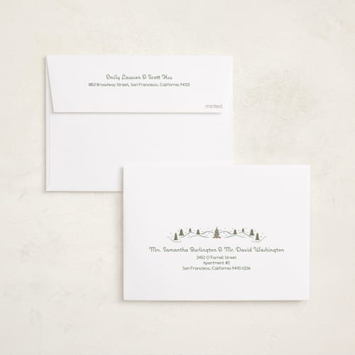 This is a berry photo christmas cards with standard by Paper Sun Studio called alpine printing on signature in standard