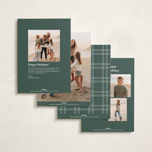 This is a forest photo christmas cards with standard by Jackie Crawford called five top printing on recycled smooth signature in standard