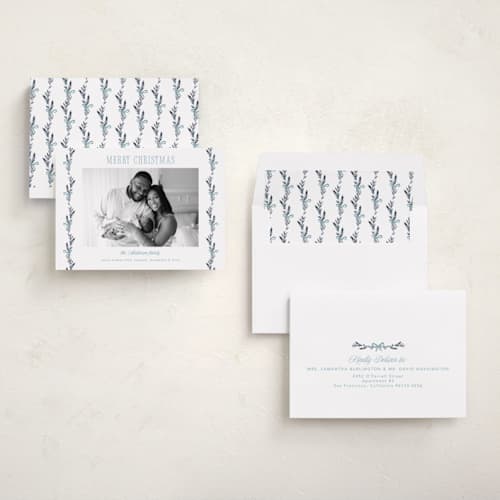 This is a jeans photo christmas cards with standard by Petra Kern called lillian printing on recycled smooth signature in standard