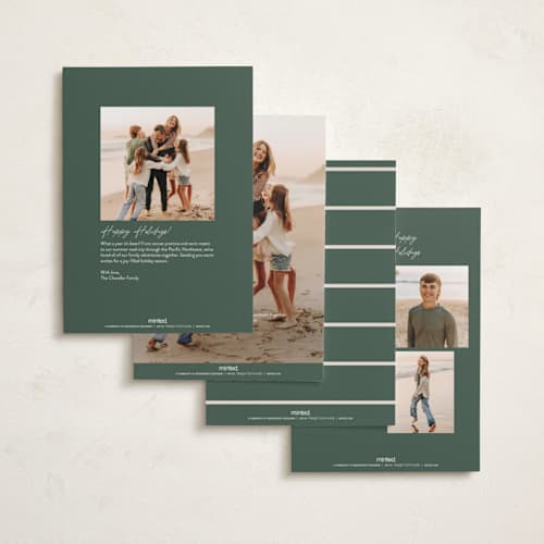 This is a mistletoe photo christmas cards with standard by Hudson meet Rose called kinda printing on recycled smooth signature in standard