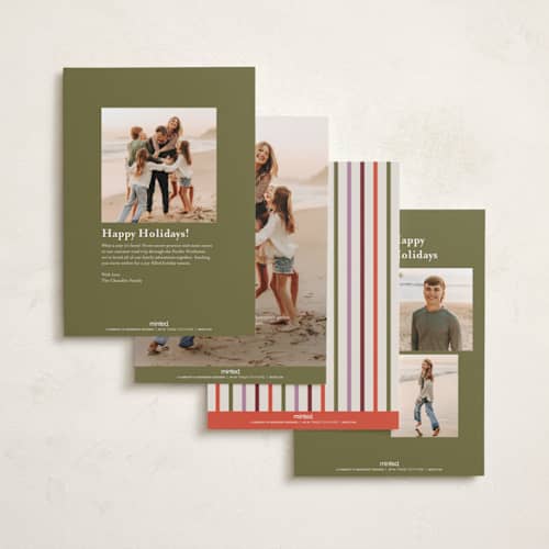 This is a confetti photo christmas cards with standard by Griffinbell Paper Co. called timeless printing on recycled smooth signature in standard