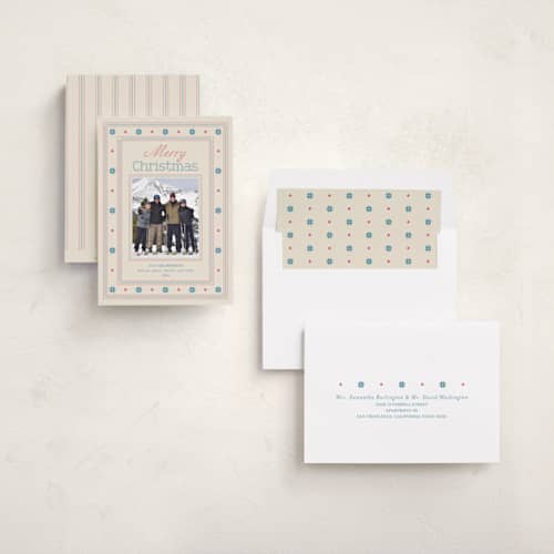 This is a ice photo christmas cards with standard by Erika Firm called saint moritz printing on recycled smooth signature in standard