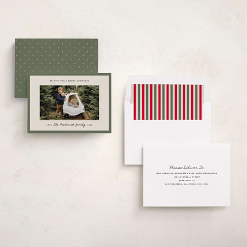 This is a forest photo christmas cards with standard by Jackie Crawford called finely framed printing on recycled smooth signature in standard