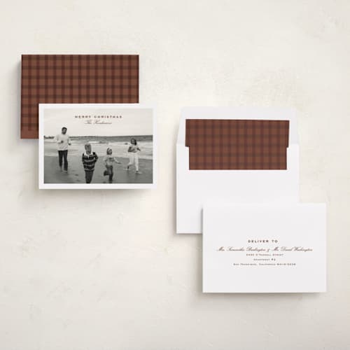 This is a pecan photo christmas cards with standard by chocomocacino called flatkaka printing on signature in standard
