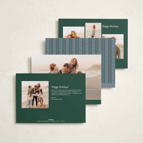 This is a fir photo christmas cards with standard by Amy Kross called hudson printing on recycled smooth signature in standard