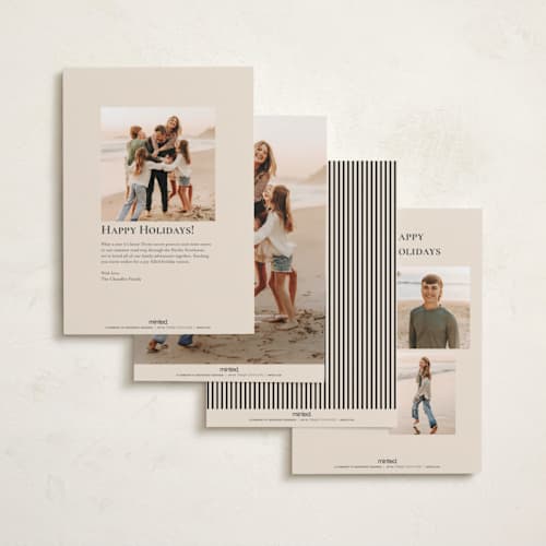 This is a eggnog photo christmas cards with standard by Benita Crandall called chic editorial printing on recycled smooth signature in standard