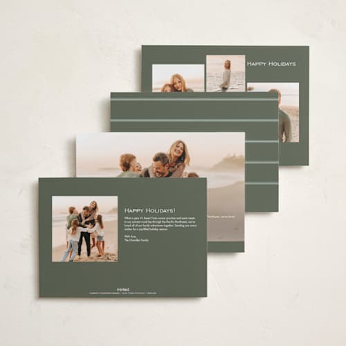 This is a pine photo christmas cards with standard by Lea Delaveris called wonder duo printing on recycled smooth signature in standard