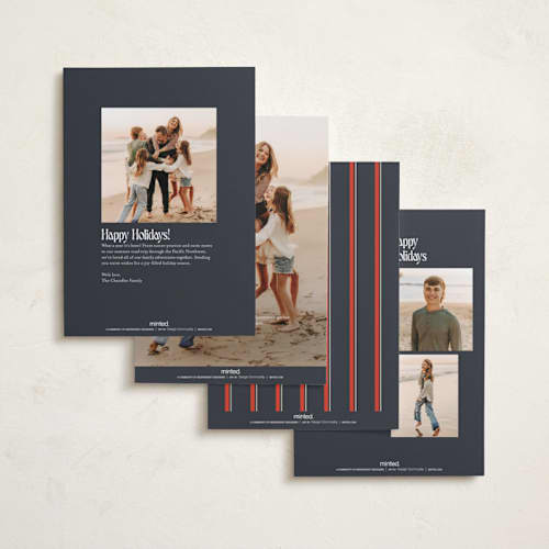 This is a sea photo christmas cards with standard by Ekko Studio called bold blessings printing on recycled smooth signature in standard