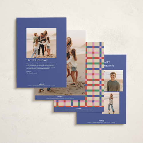 This is a gumdrops photo christmas cards with standard by Rachel Cassel called colorful joy printing on recycled smooth signature in standard