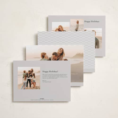 This is a snow photo christmas cards with standard by Everett Paper Goods called joy around printing on recycled smooth signature in standard