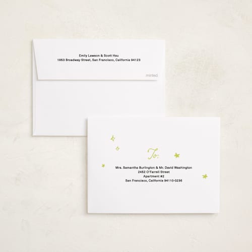 This is a citron photo christmas cards with standard by Ani Somi called sparkle and cheer printing on recycled smooth signature in standard