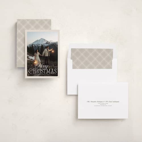 This is a latte photo christmas cards with standard by Nicole Walsh called icon printing on recycled smooth signature in standard