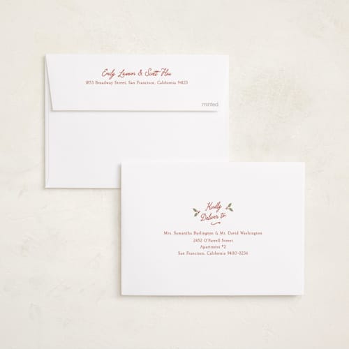 This is a cream photo christmas cards with standard by Robert and Stella called postcard christmas printing on recycled smooth signature in standard