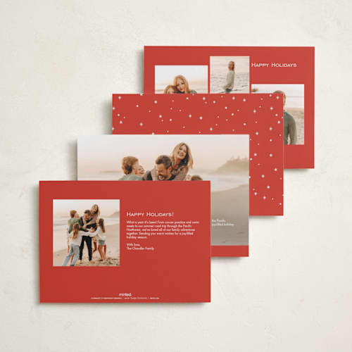 This is a cherry photo christmas cards with standard by Pixel and Hank called joy in color printing on recycled smooth signature in standard