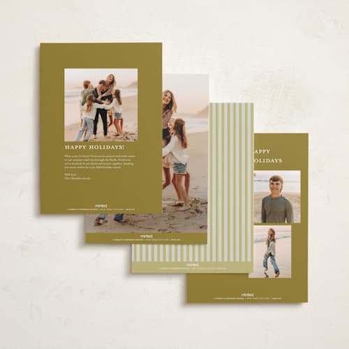This is a pistachio photo christmas cards with standard by Vera Lim called pace printing on recycled smooth signature in standard