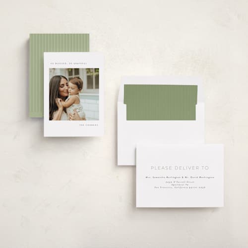 This is a snow photo christmas cards with standard by Pippa Shaw called purest printing on recycled smooth signature in standard