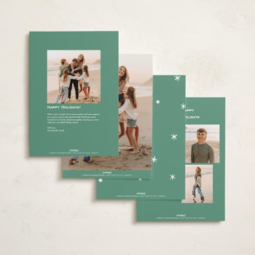 This is a cloud photo christmas cards with standard by Annie Clark called off script printing on recycled smooth signature in standard