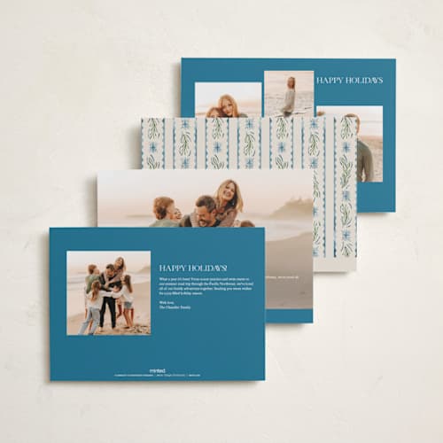This is a blue jay photo christmas cards with standard by Paper Sun Studio called christmas gift printing on recycled smooth signature in standard