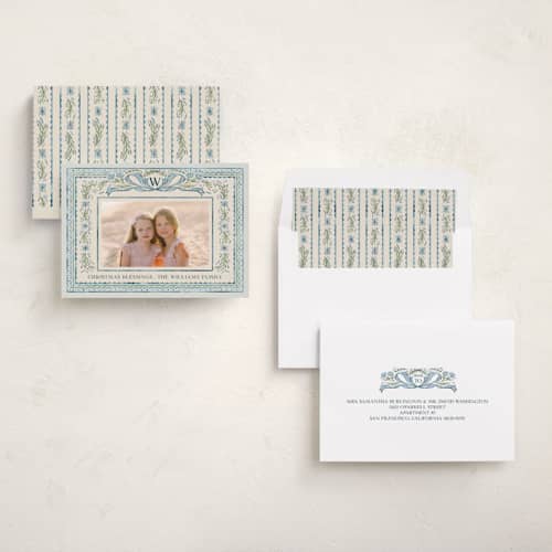 This is a blue jay photo christmas cards with standard by Paper Sun Studio called christmas gift printing on recycled smooth signature in standard