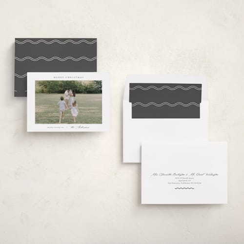 This is a snow photo christmas cards with standard by Nicole Walsh called scenic printing on recycled smooth signature in standard