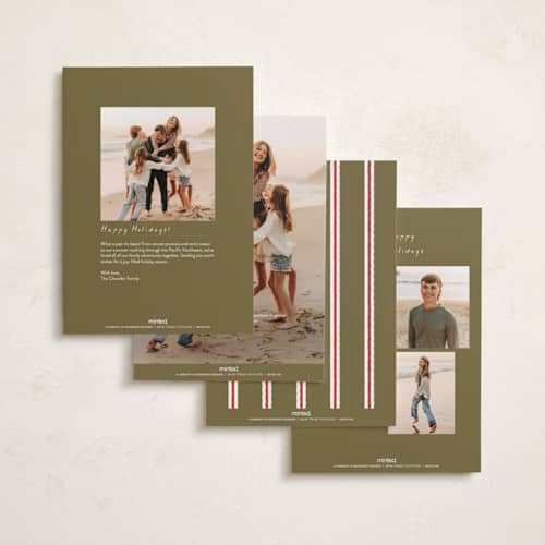 This is a sage photo christmas cards with standard by AK Graphics called paper dove printing on recycled smooth signature in standard