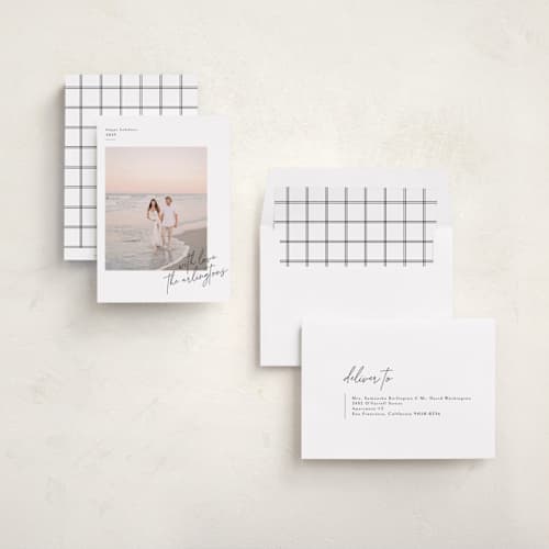 This is a coal photo christmas cards with standard by Kelly Schmidt called minimalist signature printing on recycled smooth signature in standard