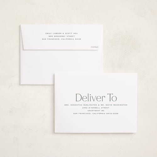 This is a snow photo christmas cards with standard by Hooray Creative called merry christmas type printing on recycled smooth signature in standard
