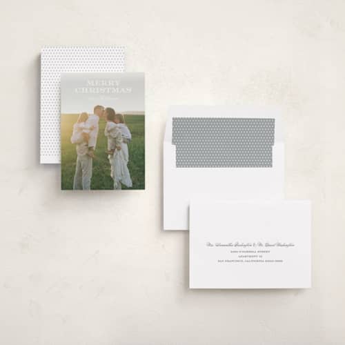 This is a sugar photo christmas cards with standard by Carolyn MacLaren called classic coast printing on recycled smooth signature in standard