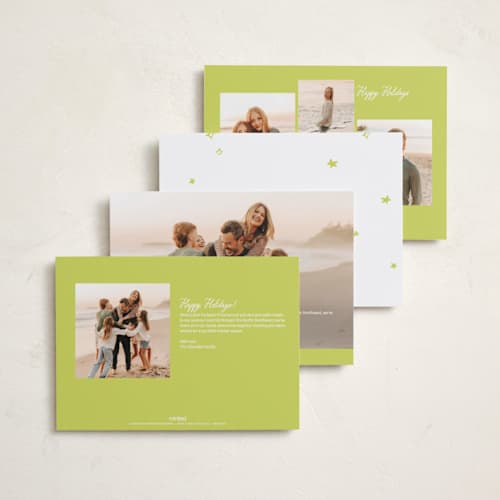 This is a citron photo christmas cards with standard by Ani Somi called sparkle and cheer printing on recycled smooth signature in standard