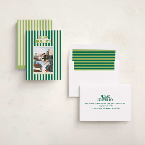 This is a balsam photo christmas cards with standard by Ekko Studio called bold & bright printing on recycled smooth signature in standard